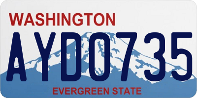 WA license plate AYD0735