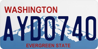 WA license plate AYD0740
