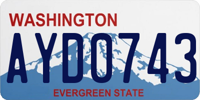 WA license plate AYD0743