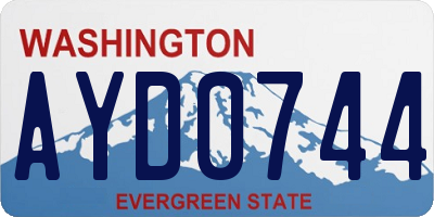 WA license plate AYD0744
