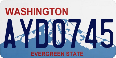 WA license plate AYD0745