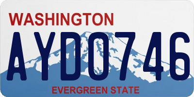 WA license plate AYD0746