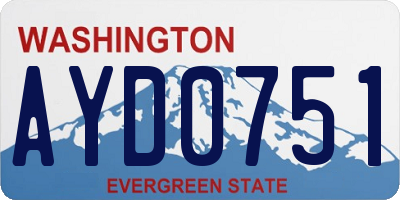 WA license plate AYD0751