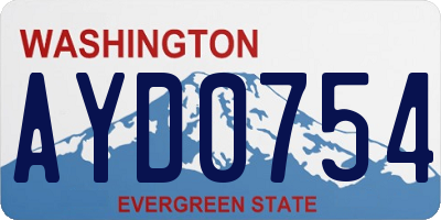 WA license plate AYD0754