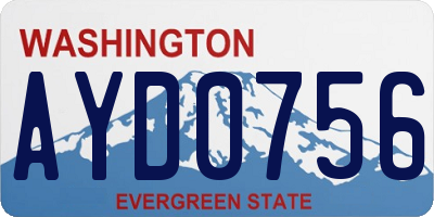 WA license plate AYD0756