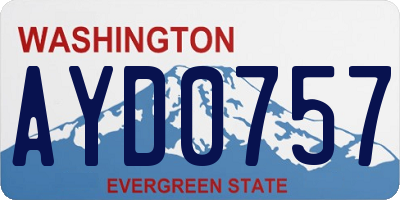 WA license plate AYD0757