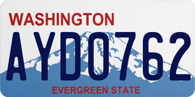 WA license plate AYD0762