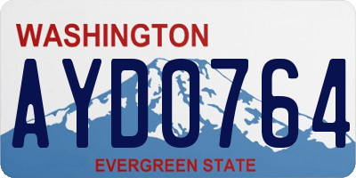 WA license plate AYD0764