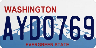 WA license plate AYD0769