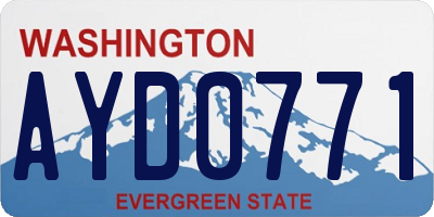 WA license plate AYD0771