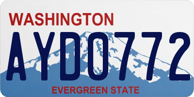 WA license plate AYD0772