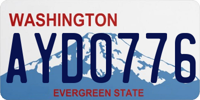 WA license plate AYD0776