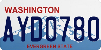 WA license plate AYD0780