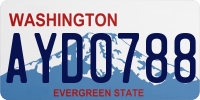 WA license plate AYD0788