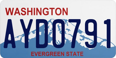 WA license plate AYD0791