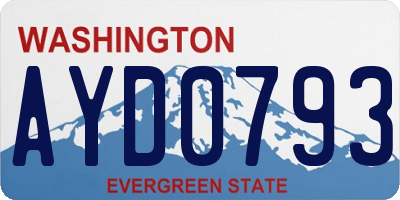 WA license plate AYD0793