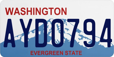 WA license plate AYD0794