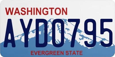WA license plate AYD0795