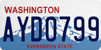 WA license plate AYD0799