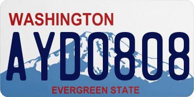 WA license plate AYD0808