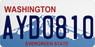 WA license plate AYD0810