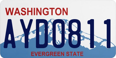WA license plate AYD0811