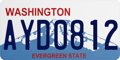 WA license plate AYD0812