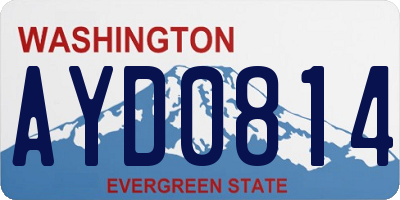 WA license plate AYD0814