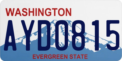 WA license plate AYD0815