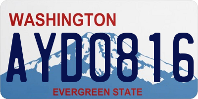WA license plate AYD0816
