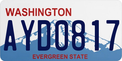 WA license plate AYD0817