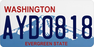 WA license plate AYD0818