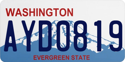 WA license plate AYD0819