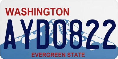 WA license plate AYD0822
