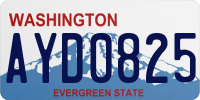 WA license plate AYD0825