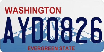 WA license plate AYD0826