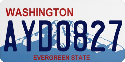 WA license plate AYD0827