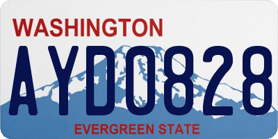 WA license plate AYD0828