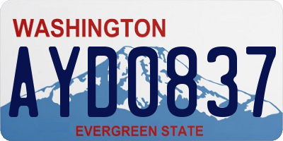 WA license plate AYD0837