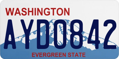 WA license plate AYD0842