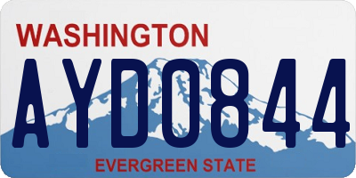 WA license plate AYD0844