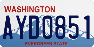 WA license plate AYD0851
