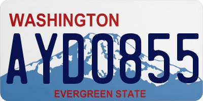 WA license plate AYD0855