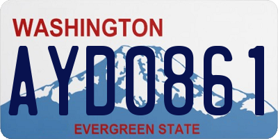 WA license plate AYD0861