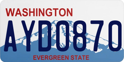 WA license plate AYD0870