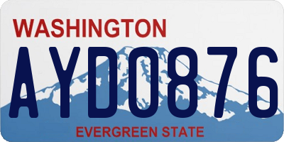 WA license plate AYD0876