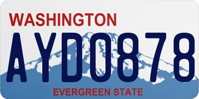 WA license plate AYD0878