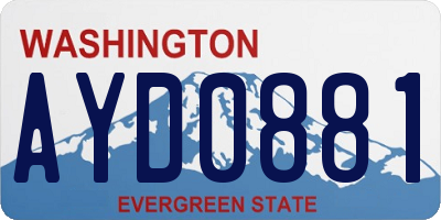 WA license plate AYD0881