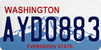 WA license plate AYD0883