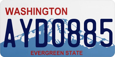 WA license plate AYD0885